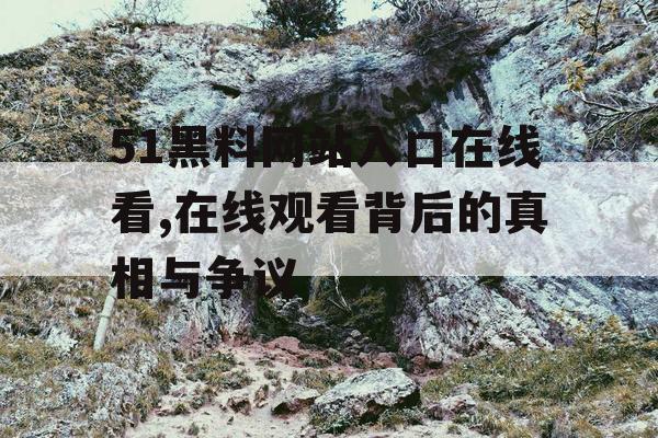 51黑料网站入口在线看,在线观看背后的真相与争议 51黑料网站入口在线看,在线观看背后的真相与争议