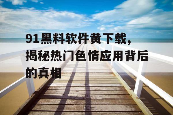 91黑料软件黄下载,揭秘热门色情应用背后的真相 91黑料软件黄下载,揭秘热门色情应用背后的真相