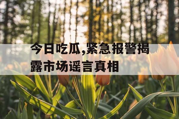 今日吃瓜,紧急报警揭露市场谣言真相 今日吃瓜,紧急报警揭露市场谣言真相