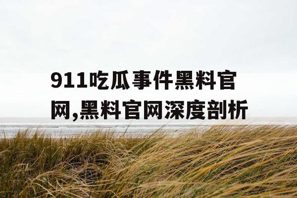 911吃瓜事件黑料官网,黑料官网深度剖析 911吃瓜事件黑料官网,黑料官网深度剖析