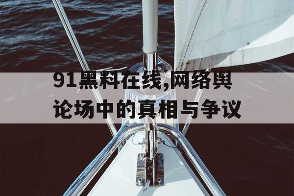 91黑料在线,网络舆论场中的真相与争议 91黑料在线,网络舆论场中的真相与争议