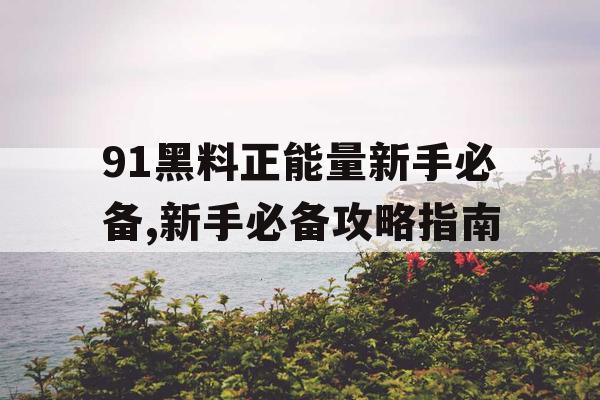 91黑料正能量新手必备,新手必备攻略指南 91黑料正能量新手必备,新手必备攻略指南