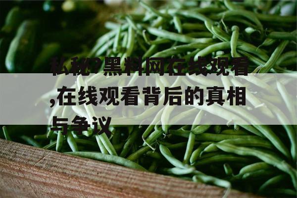 私秘?黑料网在线观看,在线观看背后的真相与争议 私秘?黑料网在线观看,在线观看背后的真相与争议