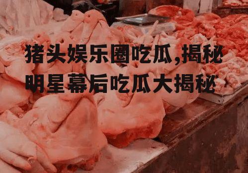 猪头娱乐圈吃瓜,揭秘明星幕后吃瓜大揭秘