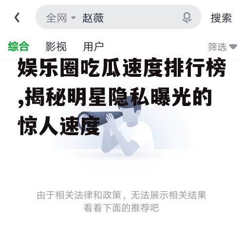 娱乐圈吃瓜速度排行榜,揭秘明星隐私曝光的惊人速度