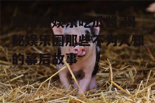 肥猪猪娱乐吃瓜酱,揭秘娱乐圈那些不为人知的幕后故事