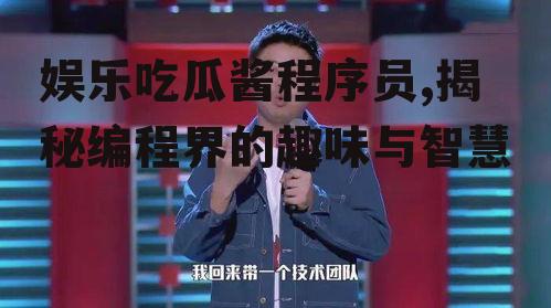 娱乐吃瓜酱程序员,揭秘编程界的趣味与智慧