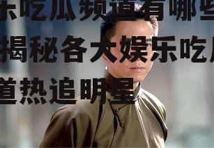 娱乐吃瓜频道有哪些明星,揭秘各大娱乐吃瓜频道热追明星